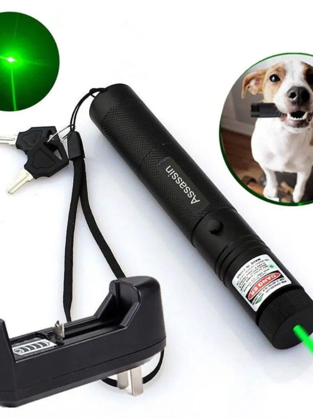 532nm Green Laser Pointer Lazer Pen High Power Visible Beam Light + Battery